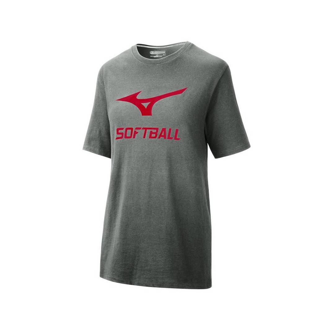 Womens Mizuno Graphic Softball T-Shirts Grey Philippines (AQYCLF209)